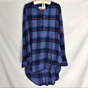 Anthropologie Holding Horses blue, plaid dress